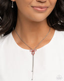 Paparazzi Bombshell Bow - Red Necklace