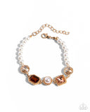 Paparazzi Dumbfounding Dazzle - Brown Bracelet