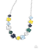 Paparazzi French Florals - Blue Necklace