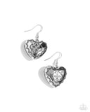 Paparazzi Engraved Excitement - Silver Earring