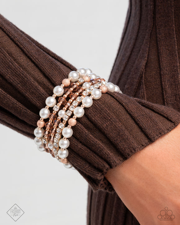 Paparazzi To An Elegant Extent - Rose Gold Bracelet