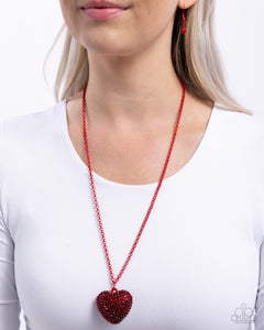 Paparazzi Smitten Sensation - Red Necklace