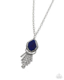 Paparazzi Stamped Statement - Blue Necklace