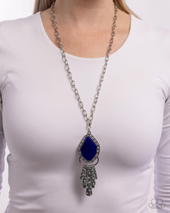 Paparazzi Stamped Statement - Blue Necklace