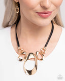 Paparazzi Apprehensive Accent - Gold Necklace