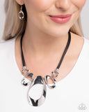 Paparazzi Apprehensive Accent - Silver Necklace