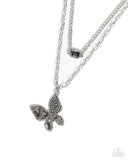 Paparazzi Hovering Headline - Silver Necklace