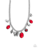 Paparazzi Garden Center - Red Necklace