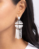 Paparazzi Suspended Disbelief - Silver Earring