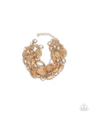 Paparazzi Hammered Helm - Gold Bracelet