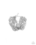 Paparazzi Hammered Helm - Silver Bracelet