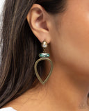 Paparazzi Cultured Chic - Brass Earring