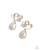 Paparazzi Coupling Up - Gold Earring