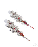 Paparazzi Classical Cadenza - Red Earring