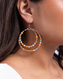 Paparazzi Audacious Arrangement - Orange Earring