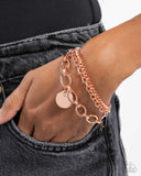 Paparazzi Coined Confidence - Copper Bracelet