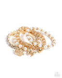 Paparazzi Feminine Charm - Gold Bracelet