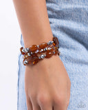 Paparazzi Lets Groove Tonight - Brown Bracelet