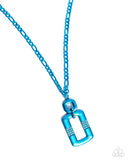 Paparazzi Metallic Movement - Blue Necklace