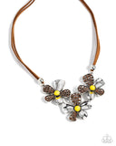 Paparazzi Woven Welcome - Yellow Necklace