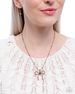 Paparazzi Coquette Chic - Copper Necklace