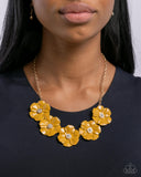 Paparazzi Floral Favor - Yellow Necklace