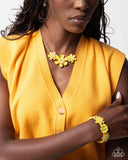 Paparazzi Exhilarating Elegance - Yellow Bracelet