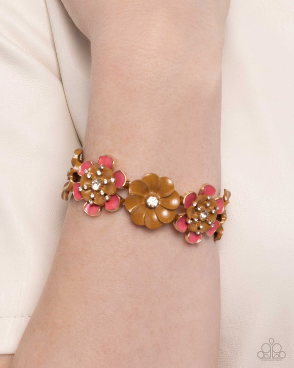 Paparazzi Exhilarating Elegance - Brown Bracelet