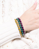 Paparazzi Trendy Trifecta - Green Bracelet