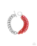 Paparazzi Tourist Twists - Red Bracelet