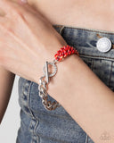 Paparazzi Tourist Twists - Red Bracelet