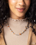 Paparazzi Earthy Expertise - Orange Necklace