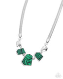 Paparazzi Lined Legacy - Green Necklace