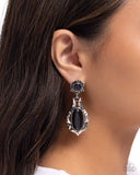 Paparazzi High-End Reservation - Black Earring