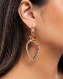 Paparazzi Cultured Chic - Brown Earring