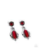 Paparazzi High-End Reservation - Red Earring