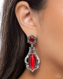 Paparazzi High-End Reservation - Red Earring
