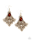Paparazzi Lattice Legacy - Brown Earring