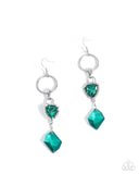 Paparazzi Chiseled Clarity - Green Earring