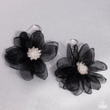 Paparazzi Cosmopolitan Chiffon - Black Earring