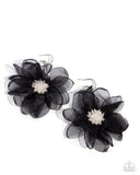 Paparazzi Cosmopolitan Chiffon - Black Earring