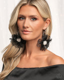 Paparazzi Cosmopolitan Chiffon - Black Earring