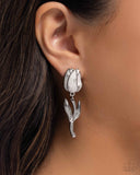 Paparazzi Timeless Tulip - White Earring