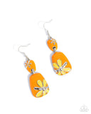 Paparazzi Floral Familia - Orange Earring