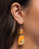 Paparazzi Floral Familia - Orange Earring
