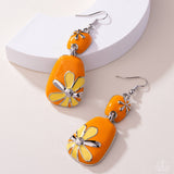 Paparazzi Floral Familia - Orange Earring
