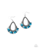 Paparazzi Pronged Pattern - Blue Earring