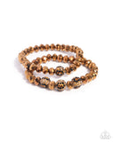 Paparazzi Speckled Sentiment - Brown Bracelet