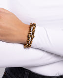 Paparazzi Speckled Sentiment - Brown Bracelet