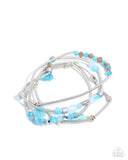 Paparazzi Coiled Color - Blue Bracelet